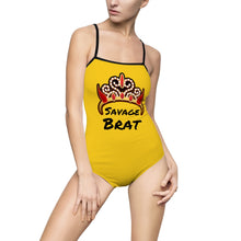 Load image into Gallery viewer, SAVAGE PRINCESS S.P. &quot;BRAT&quot; SHORT BACKLESS ONESIE W/STRAPS
