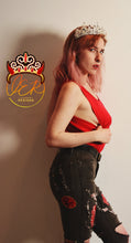 Load image into Gallery viewer, SAVAGE PRINCESS S.P. Cut &amp; Sew Tank Top crown only red
