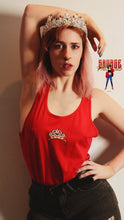 Load image into Gallery viewer, SAVAGE PRINCESS S.P. Cut &amp; Sew Tank Top crown only red
