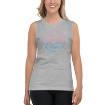 Load image into Gallery viewer, L.E.R. DESIGNS Unisex Muscle Shirt pink/blu logo
