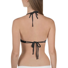 Load image into Gallery viewer, SAVAGE  PRINCESS Black Checkered Tiara Bikini Top
