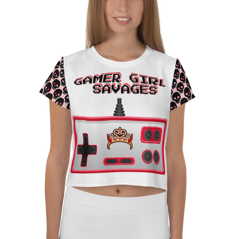 SAVAGE PRINCESS Gamer Girl Savages O.G. Controller Crop Tee