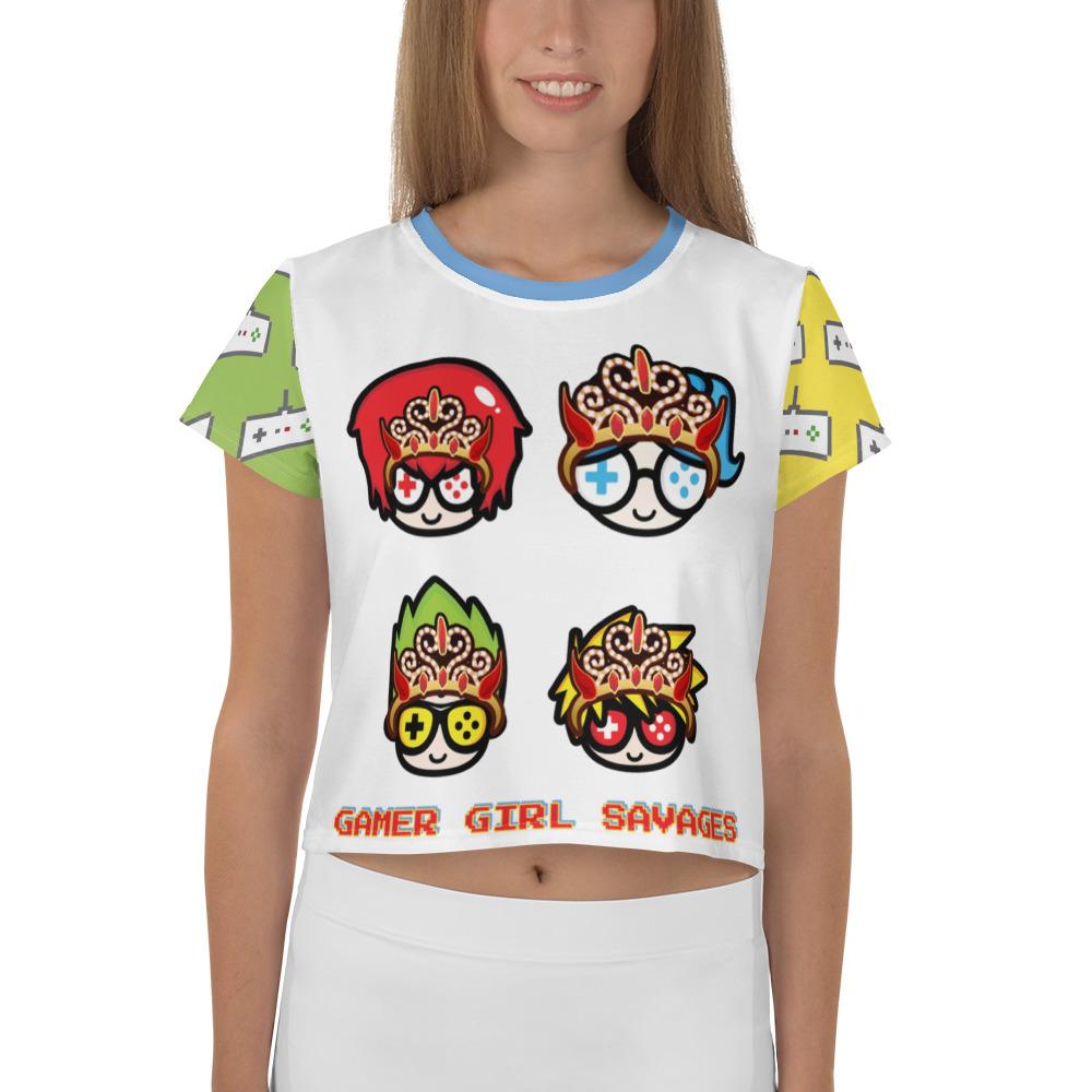 SAVAGE PRINCESS Gamer Girl Savages (Crew) Crop Tee