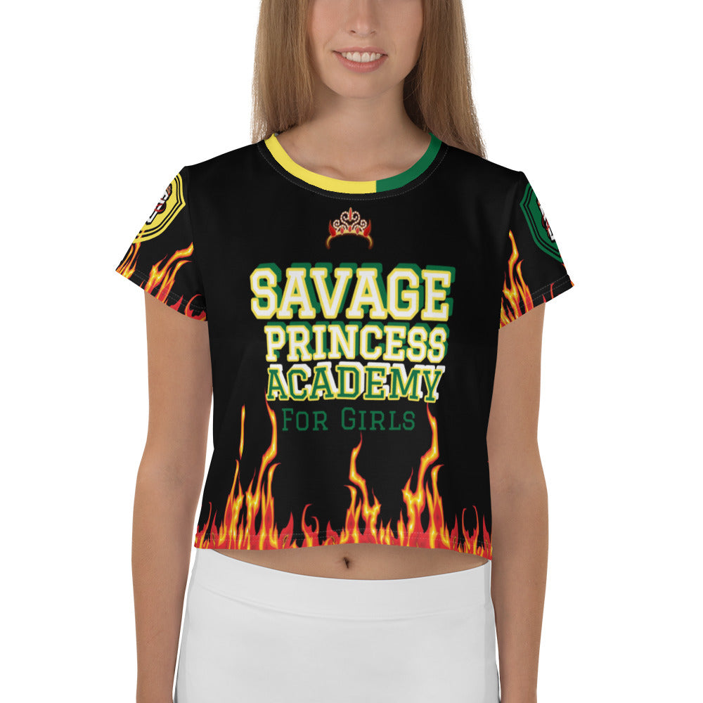 SAVAGE PRINCESS Academy Crop Tee