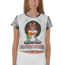 Load image into Gallery viewer, SAVAGE PRINCESS Savage Bunny Bloody Carrot Crop Tee
