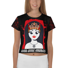 Load image into Gallery viewer, SAVAGE PRINCESS Goth Girl Savages Red Crop Tee
