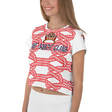 Load image into Gallery viewer, SAVAGE PRINCESS The Knot Club Crop Tee white
