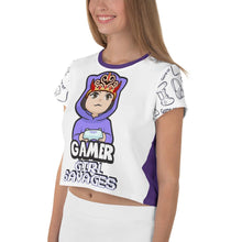 Load image into Gallery viewer, SAVAGE PRINCESS Gamer Girl Savages Game On Crop Tee
