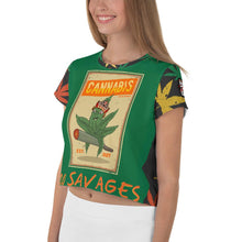 Load image into Gallery viewer, SAVAGE PRINCESS Cannabis Crop Tee
