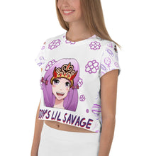 Load image into Gallery viewer, SAVAGE PRINCESS Daddy&#39;s Lil Savage flowers &amp; candy Crop Tee
