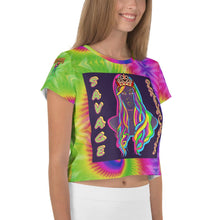 Load image into Gallery viewer, SAVAGE PRINCESS Psychedelic African Princess Crop Tee
