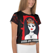 Load image into Gallery viewer, SAVAGE PRINCESS Goth Girl Savages Red Crop Tee
