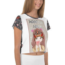 Load image into Gallery viewer, SAVAGE PRINCESS Daddy&#39;s Lil Savage hearts Crop Tee
