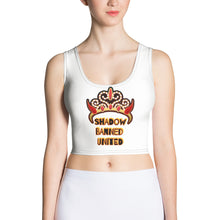 Load image into Gallery viewer, SAVAGE PRINCESS S.P. SHADOW BANNED UNITED Crop Top white
