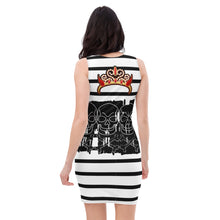 Load image into Gallery viewer, SAVAGE PRINCESS Black &amp; White Stripe Sublimation Cut &amp; Sew Dress
