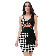 Load image into Gallery viewer, SAVAGE PRINCESS Black Checkered Sublimation Cut &amp; Sew Dress
