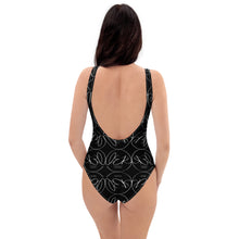 Load image into Gallery viewer, L.E.R. DESIGNS BL/WH One-Piece Swimsuit
