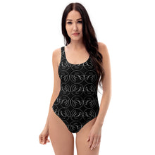 Load image into Gallery viewer, L.E.R. DESIGNS BL/WH One-Piece Swimsuit
