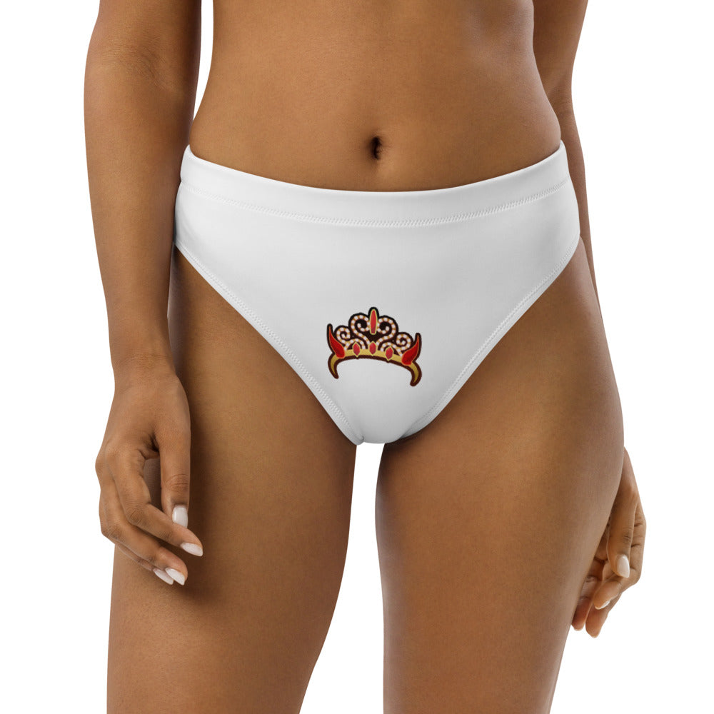 SAVAGE PRINCESS S.P. Recycled high-waisted bikini bottom (tiara logo)