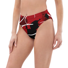 Load image into Gallery viewer, L.E.R. DESIGNS Red Cammo Recycled high-waisted bikini bottom
