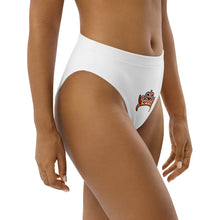 Load image into Gallery viewer, SAVAGE PRINCESS S.P. Recycled high-waisted bikini bottom white (tiara logo)
