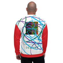 Load image into Gallery viewer, L.E.R. DESIGNS Unisex Bomber Jacket white.red
