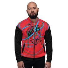 Load image into Gallery viewer, L.E.R. DESIGNS Unisex Bomber Jacket red.black
