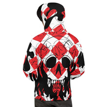 Load image into Gallery viewer, L.E.R. DESIGNS Red Checkered Black Drip Unisex Hoodie
