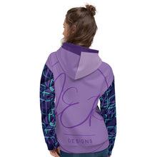 Load image into Gallery viewer, L.E.R. DESIGNS Abstract Purp. Unisex Hoodie
