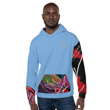 Load image into Gallery viewer, L.E.R. DESIGNS Unisex Hoodie cross cammo light blu
