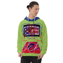 Load image into Gallery viewer, L.E.R. DESIGNS Unisex Hoodie red.wht.blu.green
