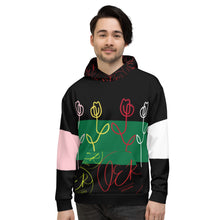 Load image into Gallery viewer, L.E.R. DESIGNS Abstract Rose Garden Unisex Hoodie
