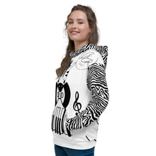 Load image into Gallery viewer, L.E.R. DESIGNS Classical Piano Zebra Unisex Hoodie
