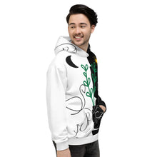Load image into Gallery viewer, L.E.R. DESIGNS Black/White Swans Unisex Hoodie
