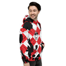 Load image into Gallery viewer, L.E.R. DESIGNS Red Checkered Black Drip Unisex Hoodie
