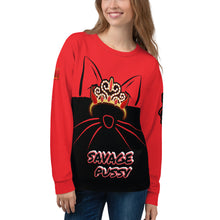 Load image into Gallery viewer, SAVAGE PRINCESS Savage Pussy logo Unisex Sweatshirt
