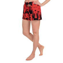 Load image into Gallery viewer, SAVAGE PRINCESS Red Cammo Women&#39;s Athletic Short Shorts
