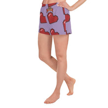 Load image into Gallery viewer, SAVAGE PRINCESS Gamer Hearts Women&#39;s Athletic Short Shorts
