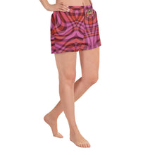 Load image into Gallery viewer, SAVAGE PRINCESS Wavy Pink Plaid Women&#39;s Athletic Short Shorts
