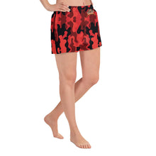 Load image into Gallery viewer, SAVAGE PRINCESS Red Cammo Women&#39;s Athletic Short Shorts
