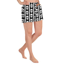 Load image into Gallery viewer, SAVAGE PRINCESS Striped EMO White Skull Short Shorts
