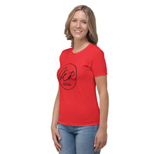 Load image into Gallery viewer, L.E.R. DESIGNS Women&#39;s T-shirt red.black logo
