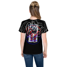 Load image into Gallery viewer, L.E.R. Youth crew neck t-shirt black.jeanflag
