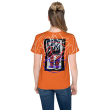 Load image into Gallery viewer, L.E.R. Youth crew neck t-shirt orange.jeanflag
