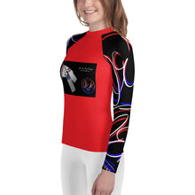 Load image into Gallery viewer, L.E.R. DESIGNS Youth Rash Guard red.jeanflag
