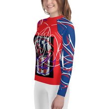Load image into Gallery viewer, L.E.R. DESIGNS Youth Rash Guard red.blu.jeanflag
