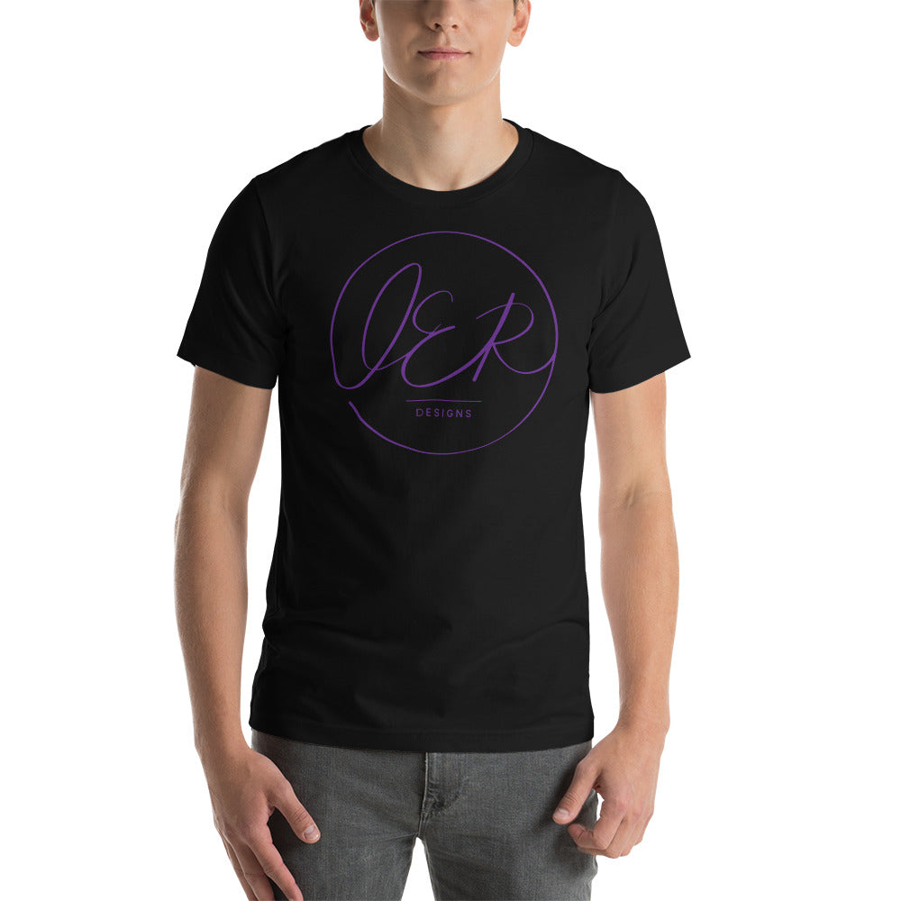L.E.R. DESIGNS Unisex T-Shirt purp.logo